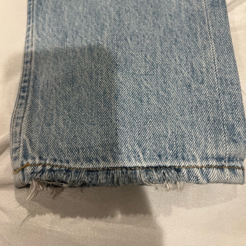 : AGOLDE Riley Blue High Rise Straight Leg Jeans Size 23 - Picture 10 of 13